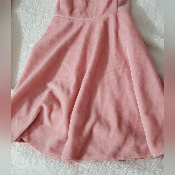 Pink velvet velour ruffle pants girls sz 5-6 New fall winter soft easy pull on - Picture 2 of 5